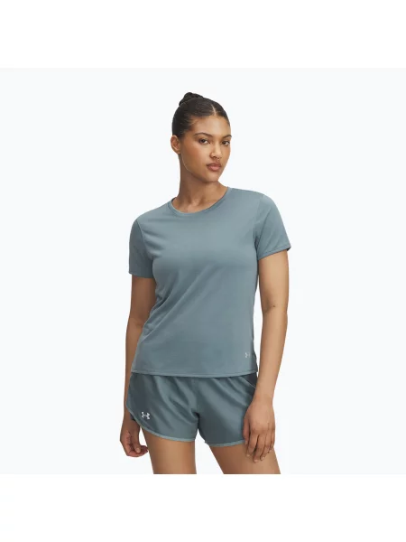 Tricou de alergare pentru femei Under Armour Launch jasper blue/reflective albastru