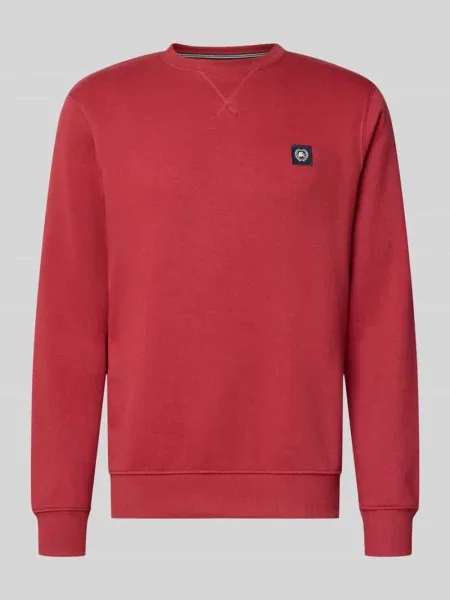 Bluza o kroju regular fit z mieszanki bawełny Lerros czerwona