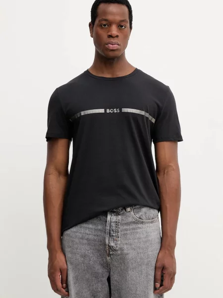 BOSS Plážové tričko T-Shirt special černé