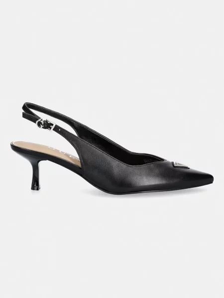 Guess pantofi cu stiletto din piele negru