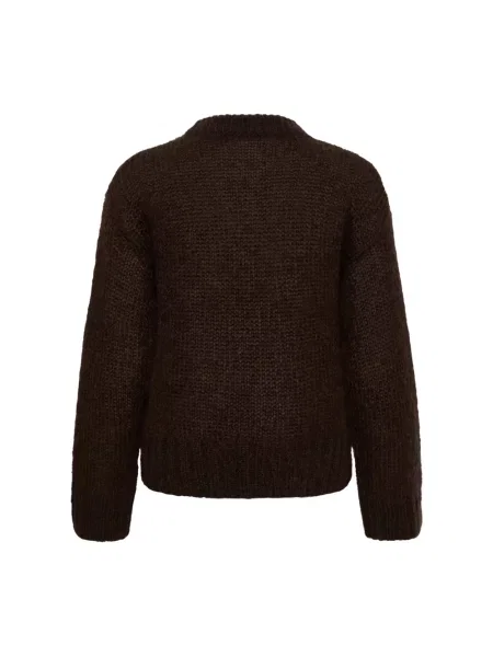 Dzianinowy sweter Part Two brązowy
