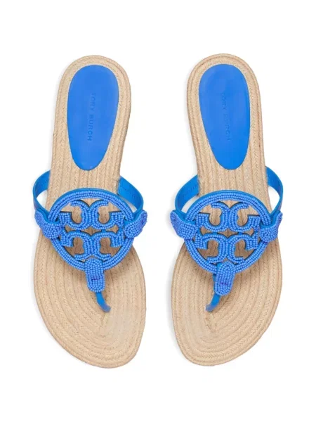 Espadrile Tory Burch cu mărgele albastru