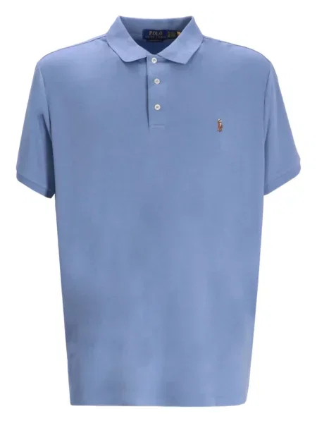 Lněné pruhované tričko Polo Ralph Lauren šedé