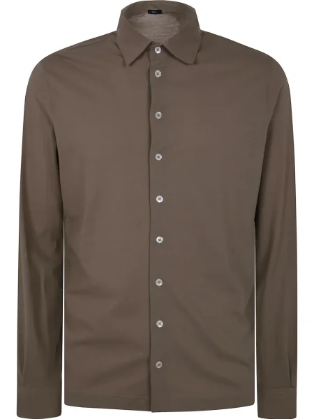 Cămașă Herno din jerseu maro