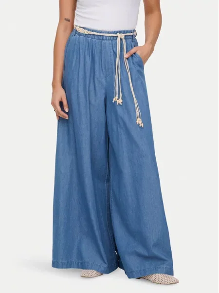 ONLY Pantaloni din Bea Hw Wide Leg albastru