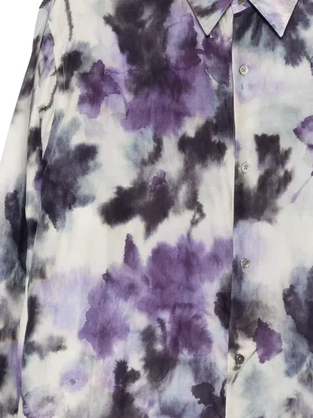 Cămașă Calmlence cu model floral cu imagine violet