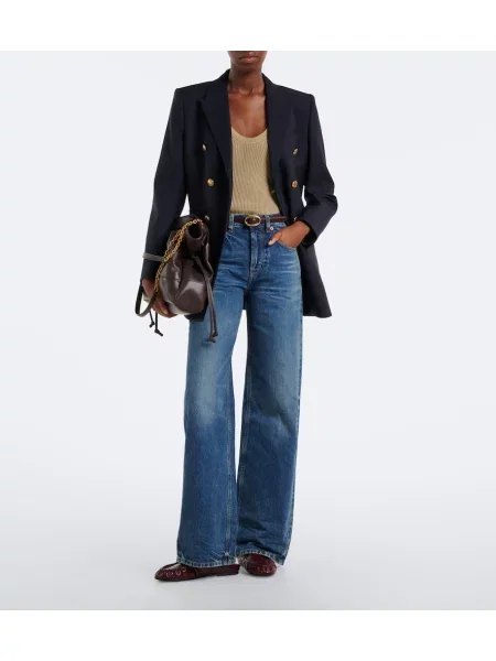 Blugi cu picior larg Saint Laurent albastru