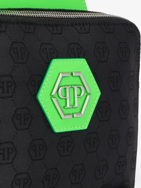 Τσάντα χιαστί Philipp Plein ζακάρ μαύρο