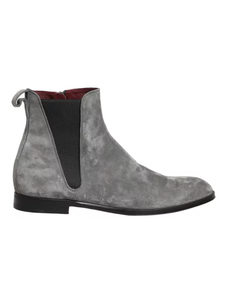 Sztyblety Dolce And Gabbana skórzane szare