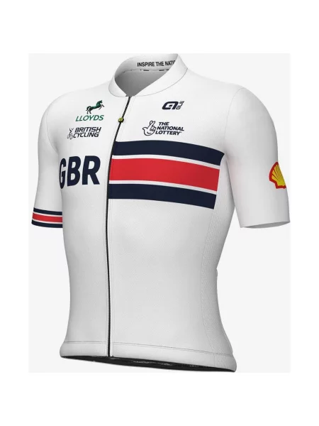 Koszulka rowerowa Britain Federation krótki rękaw Prime S biały