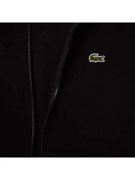 Lacoste Bluza Z Kapturem Zapinana Na czarna