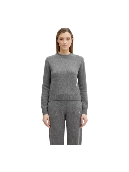 Sweter Sporty And Rich z logo szary