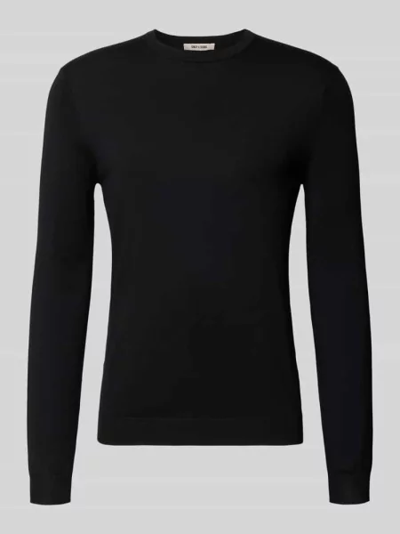 Krój regular fit sweter z mieszanka model WYLER Only & Sons czarny