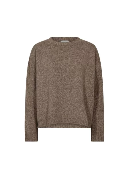 Sweter Weekend Max Mara wełniany brązowy