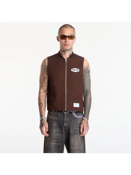 Vestă NEIGHBORHOOD Zip Work Vest Brown L maro