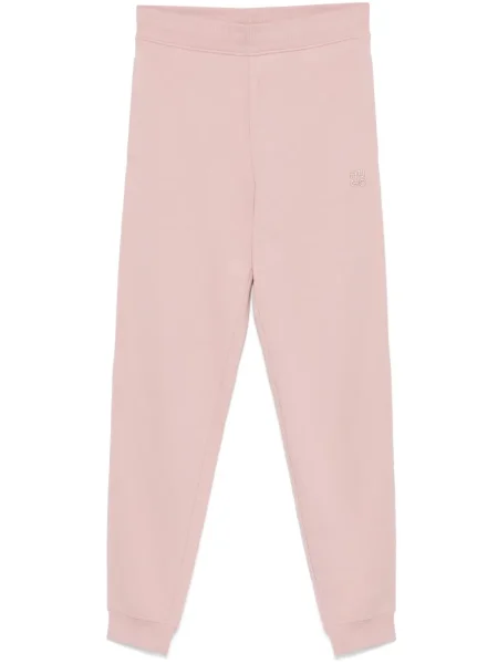 Pantaloni Hugo cu broderie roz