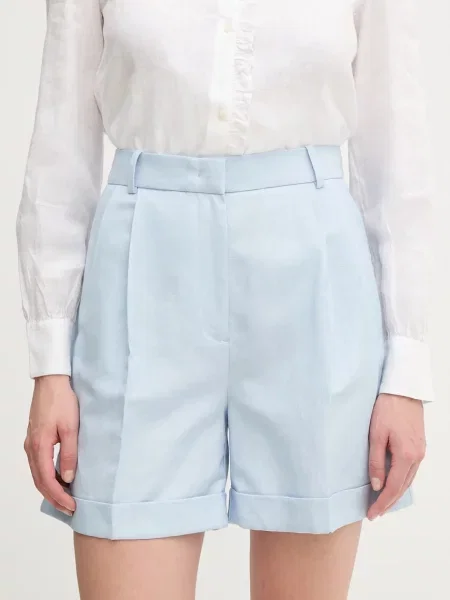 Tommy Hilfiger Kratke hlače s dodatkom lana plava