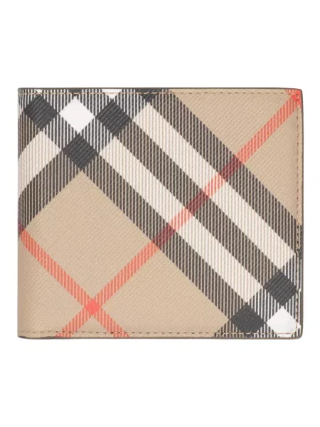 Portfel Burberry klasyczny płócienny beżowy