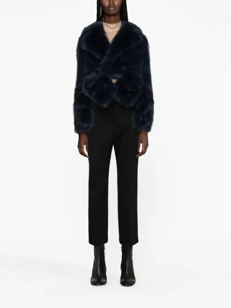 Vilnonės plisuoti kelnės Jil Sander įsiliepsnojo juoda