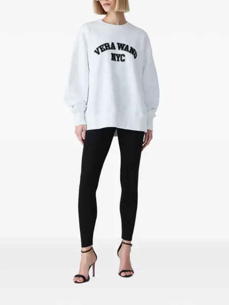 Hanorac crewneck Vera Wang alb
