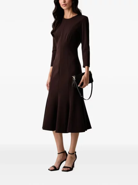 Rochie midi Luisa Spagnoli evazată maro