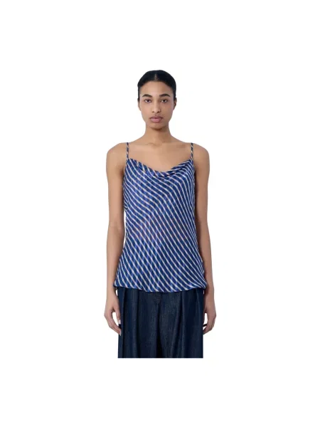 Bluzka Dries Van Noten w paski niebieska