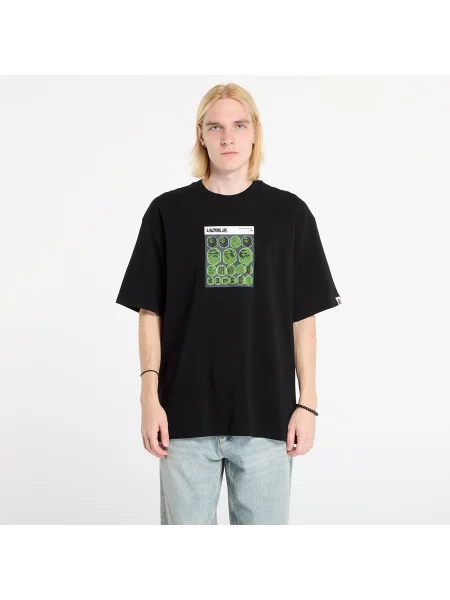 Tricou A BATHING APE Bape Sticker Graphic Relaxed Fit Tee Black S negru