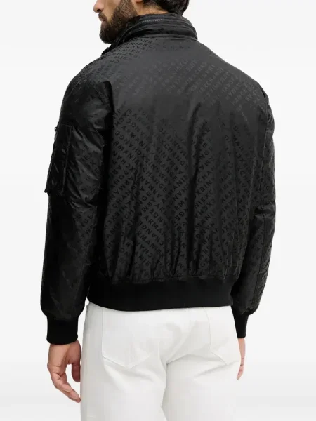Geacă Armani Exchange cu imagine negru