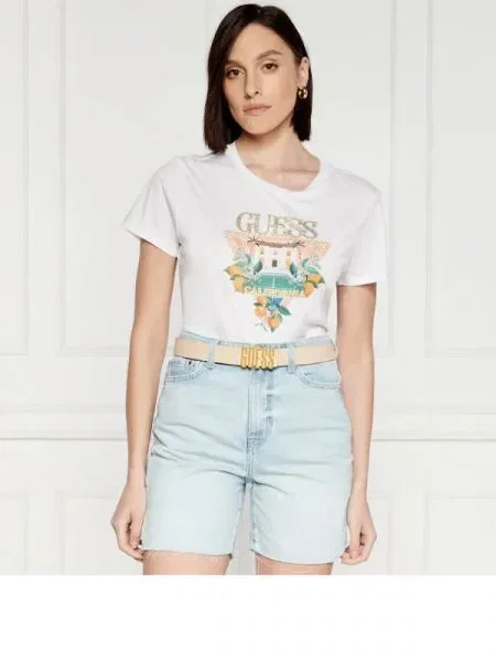 GUESS Tricou MANSION alb