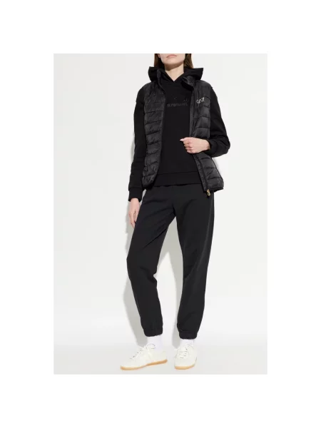 Bluza z kapturem Ea7 Emporio Armani z kapturem z logo czarna