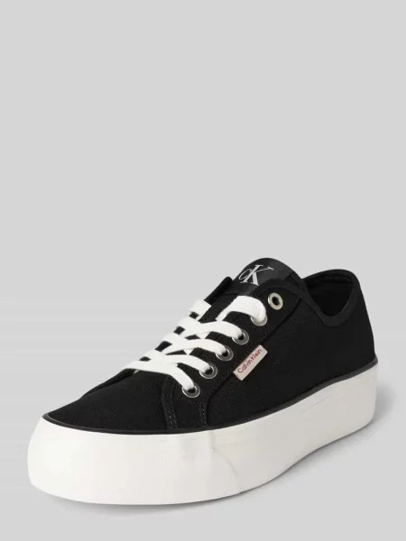 Calvin Klein Jeans tenisówki VULC FLATFORM CTN LOGO TAG czarny