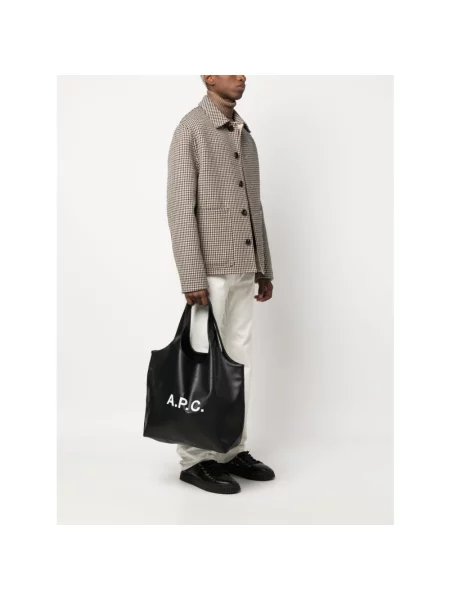 Shopperka A.p.c. skórzana czarna