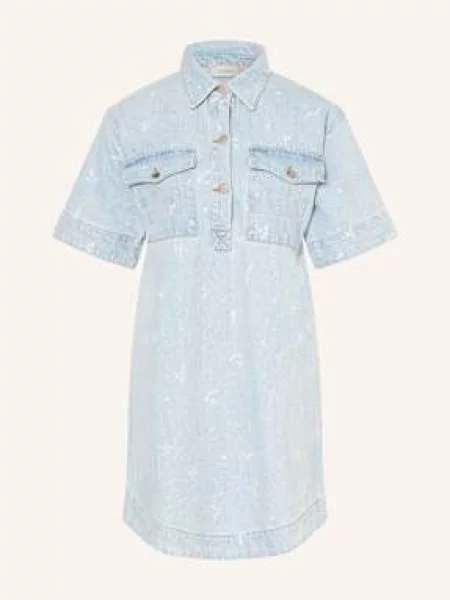 Neo Noir Džínové Šaty Saras light blue modré