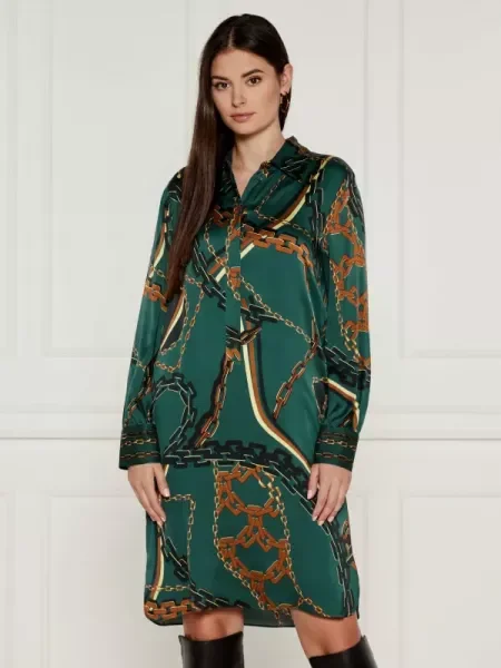 Marc Cain De mătase rochie verde