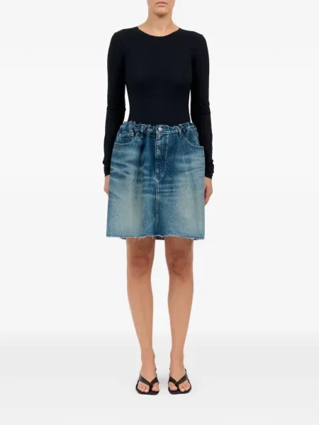 Fusta mini Mm6 Maison Margiela albastru