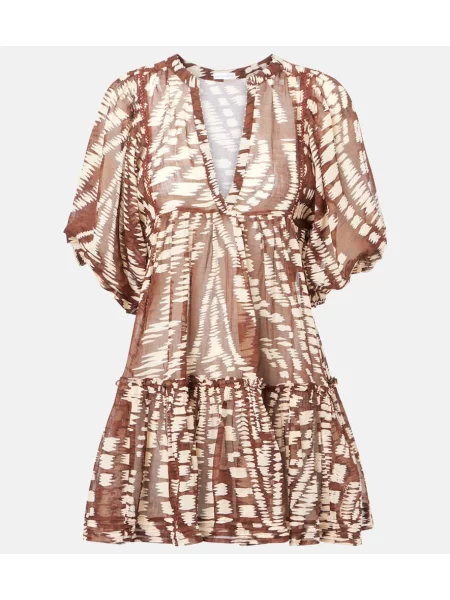 Rochie Poupette St Barth cu imagine maro