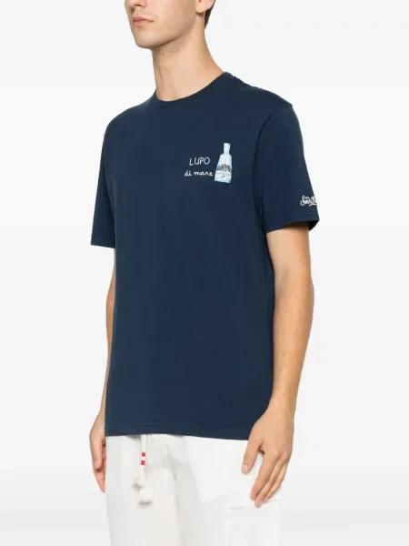 Tricou Mc2 Saint Barth cu broderie albastru