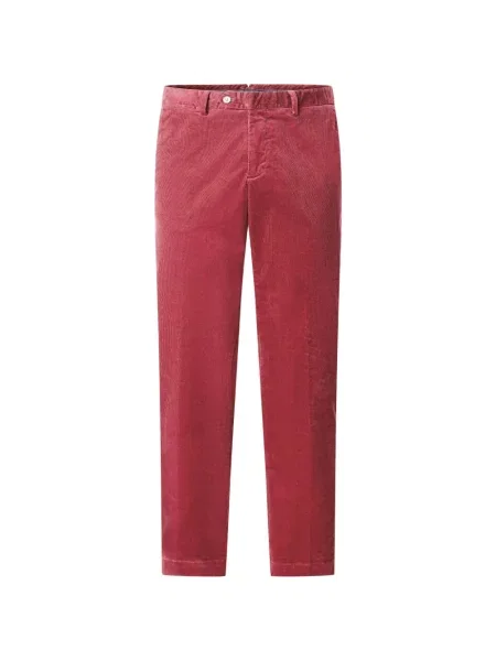 Pantaloni Hackett London de catifea cord roșu