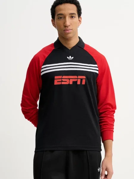 Majica z dolgimi rokavi Adidas Originals z dolgimi rokavi črna