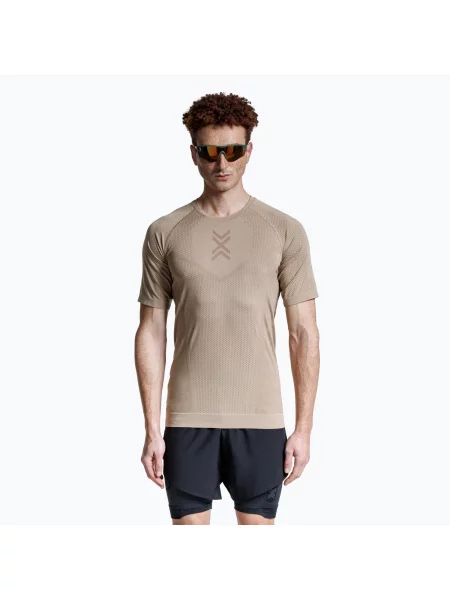 Běžecké Tričko X-bionic Xceed Run Shirt V Hnědém A Béžovém Barevném Odstínu béžové