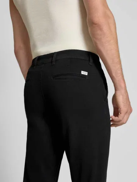 Spodnie w kroju slim fit z bocznymi model MARCO' Jack & Jones czarne