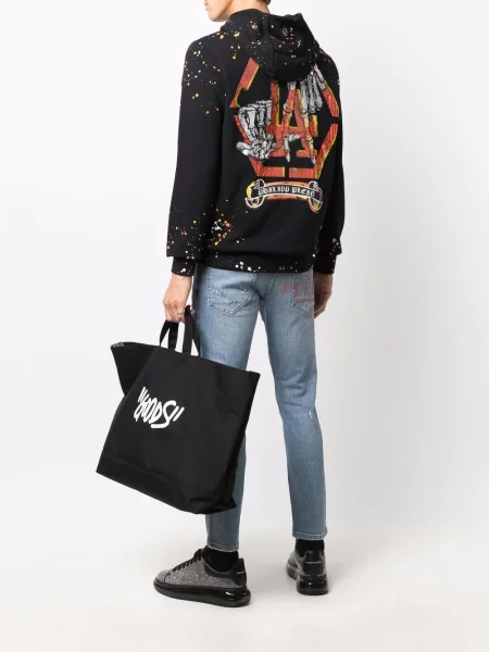 Пуловер Philipp Plein с принт черно