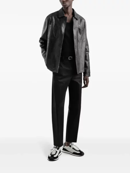 Cămașă Dolce & Gabbana din piele negru