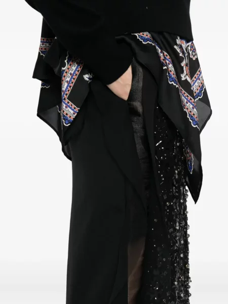 Fustă Sacai cu paiete negru