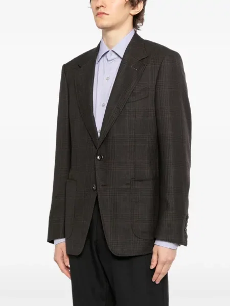 Sacou Tom Ford în carouri maro
