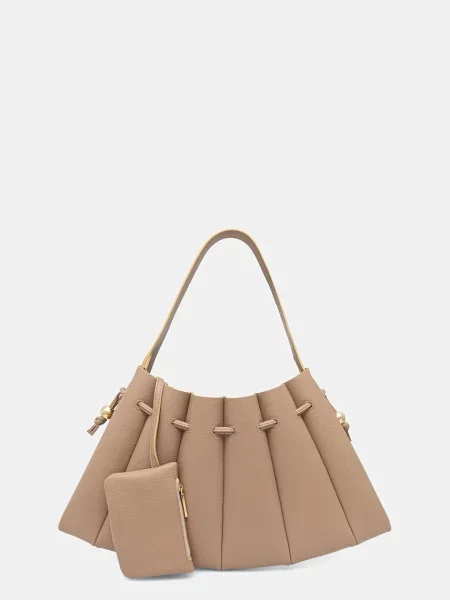 Themoire torebka Calipso beżowa