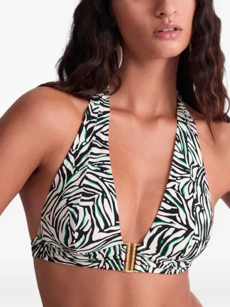 Top Aubade cu imprimeu tropical alb