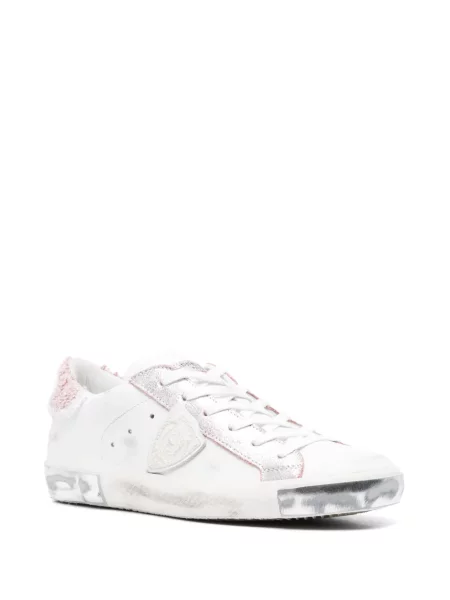 Sneakerși Philippe Model Paris zdrențuiți alb