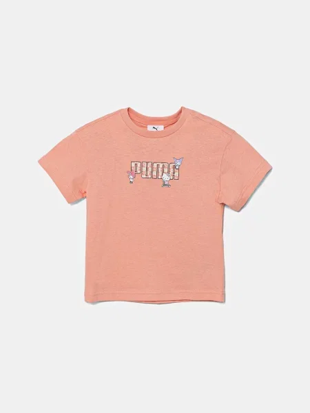 Dječja majica kratkih rukava Puma HELLO KITTY & FRIENDS Relaxed Graphic Tee narančasta