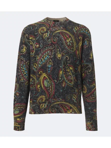 Pulover Etro de lână cu model paisley